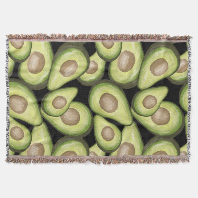 Couverture Motif Vegan Avocado frais et gourmand (Devant)