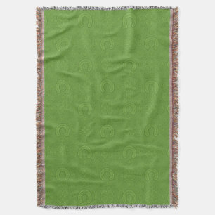 Couverture Motif vert chanceux d'icônes