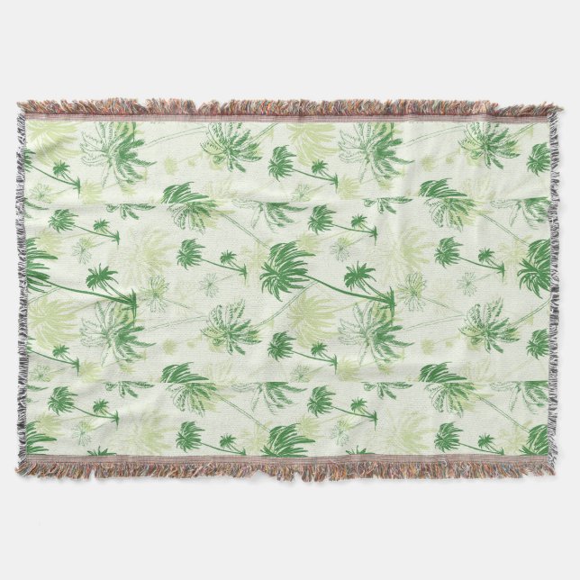 Couverture Motif vert de palmier (Devant)