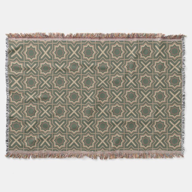Couverture Motif vert et Brown (Devant)