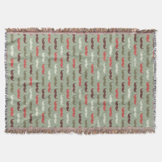 Couverture Motif vintage avec la moustache (Devant)