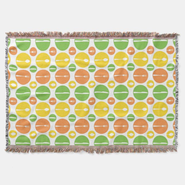 Couverture Motif vintage de couverts (Devant)