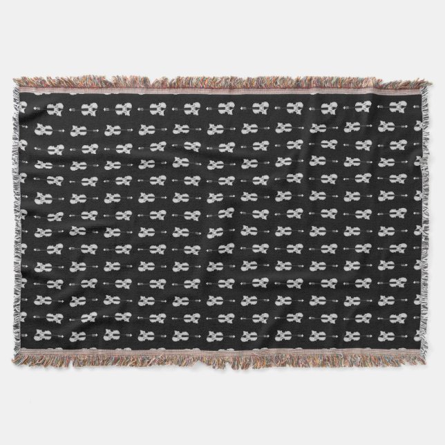 Couverture Motif violon - noir et blanc (Devant)