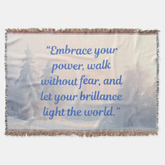 Couverture  Motivational Quote Blanket "Brilliance & Courage"