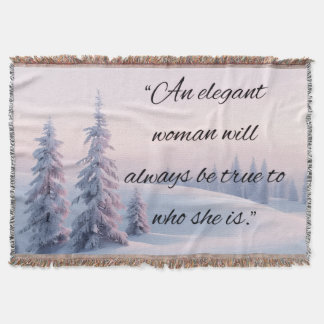 Couverture Motivational Quote Blanket “Elegant Spirit Winter"