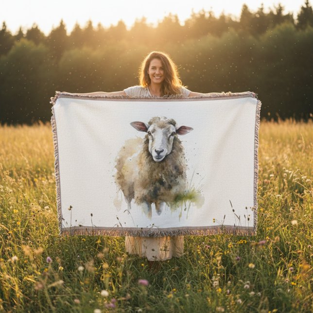 Couverture Moutons Douillet dans un Pâturage (Créateur téléchargé)
