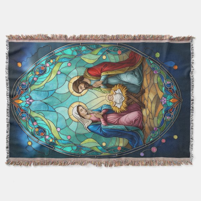 Couverture Nativité en Verre Coloré (Devant)
