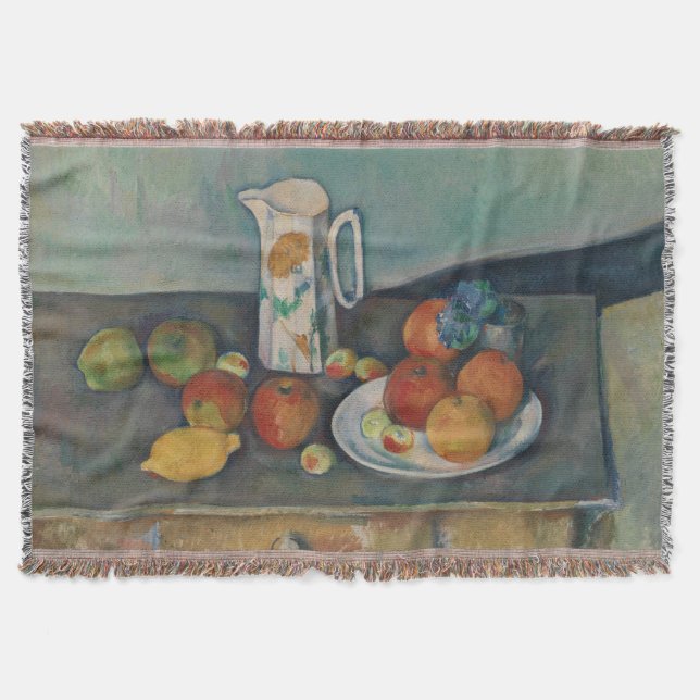 Couverture Nature morte, pichet de lait et fruits sur une tab (Devant)