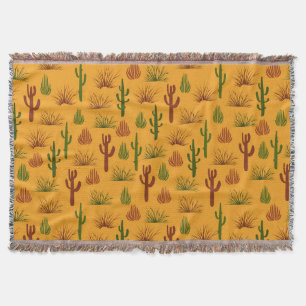 Couverture Nature sauvage Cactus Bushes Motif
