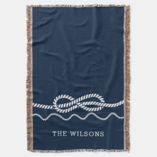 Couverture Nautical Rope Knot Personalized Throw Blanket