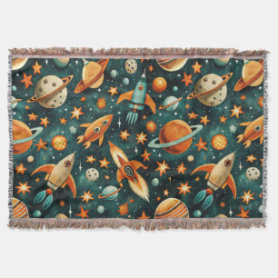 Couverture Navires-fusée vintages pour engins spatiaux Motif 
