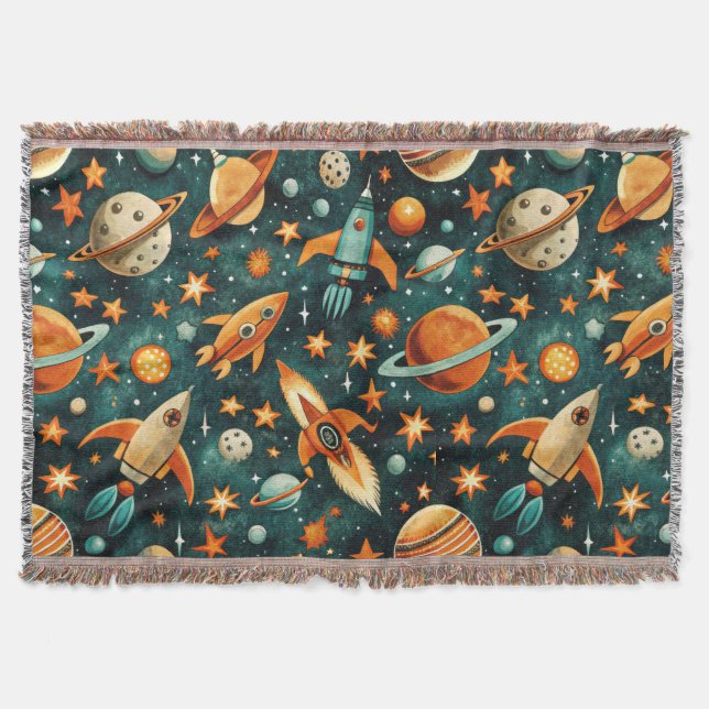 Couverture Navires-fusée vintages pour engins spatiaux Motif  (Devant)