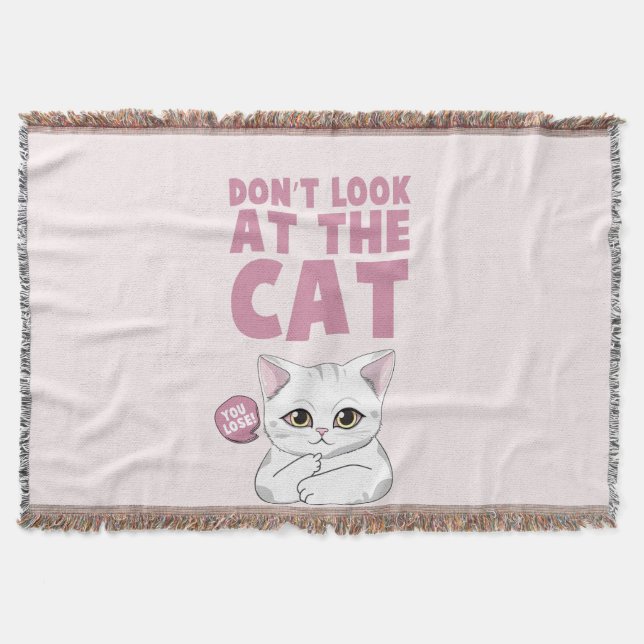 Couverture Ne regardez pas le chat - Drôle chat blanc (Devant)