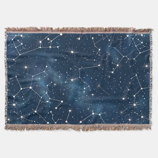 Couverture Nébuleuse Mystique Bleu Turquoise et Étoiles Cosmi (Devant)