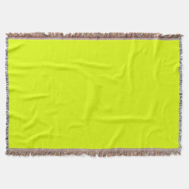Couverture Neon Chartreuse couleur solide | Classique (Devant)