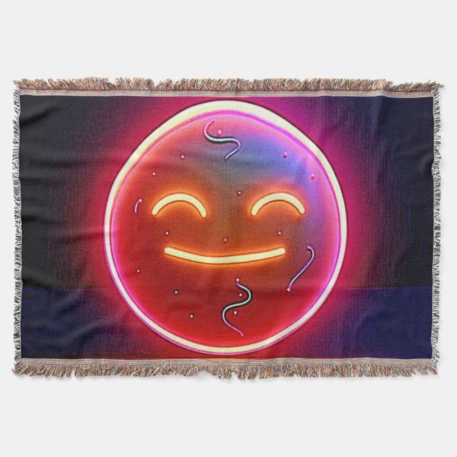 Couverture Neon Glow Happy Face Art (Devant)