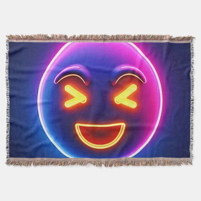 Couverture Neon Laughing Emoji Joy (Devant)