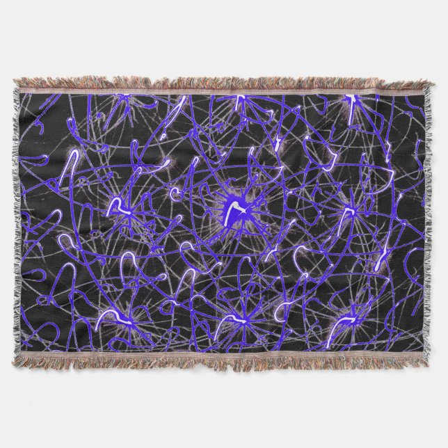 Couverture Neon Light Trails – Plaid Premium Tissé (Devant)