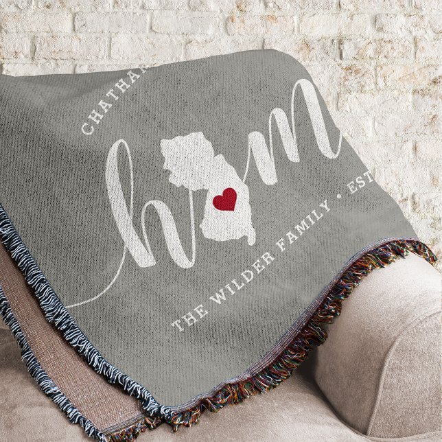 Couverture New Jersey Maison d'État Personnalisée Rustique (Créateur téléchargé)