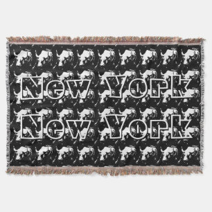 Couverture New York Blanket NYC Bull Statue Souvenir Blanket