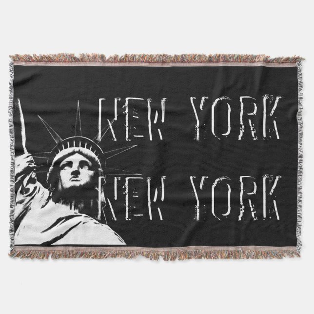 Couverture New York Blanket NYC Statue de la Liberté Blanket (Devant)