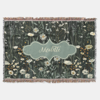 Couverture Nicolette Dark Daisy Floral