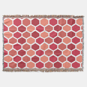 Couverture Nid d'abeille en rouges