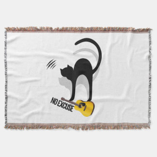 Couverture No Excuse Cat per throw blanket