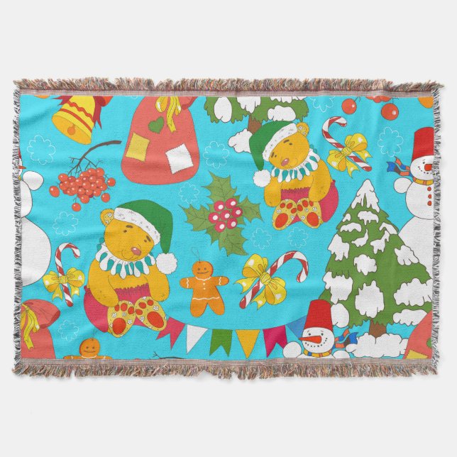 Couverture Noël de l'ours en peluche : Motif amical pour les  (Devant)