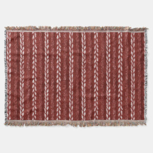 Couverture Noël Faux Fils Rouges Tissés