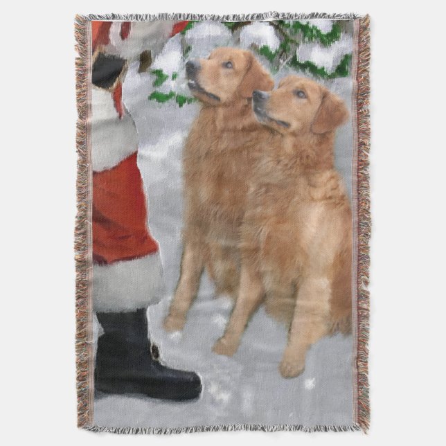 Couverture Noël Golden Retriever (devant Vertical)