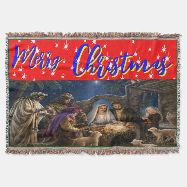 Couverture noël, personnalisé, Jeu, polaire & Sherpa (Devant)