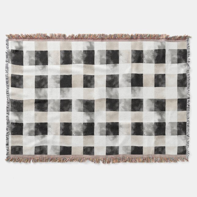 Couverture Noir Chic Crème Plaid Noël (Devant)