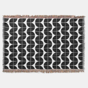 Couverture Noir et blanc Mid-Century Motif Abstrait moderne