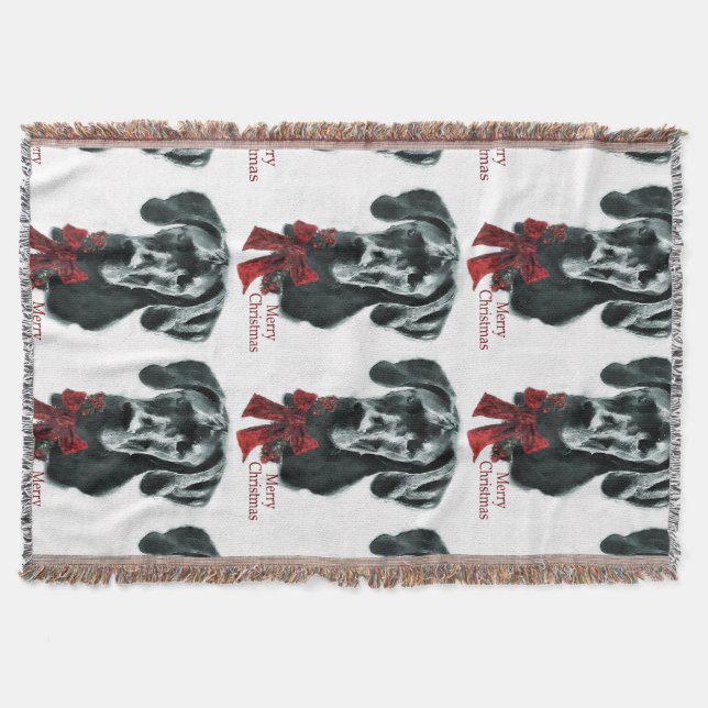 Couverture Noir Grand Dane Noël (Devant)