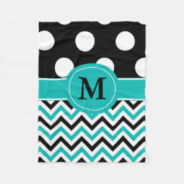 Couverture noire de monogramme de Chevron de