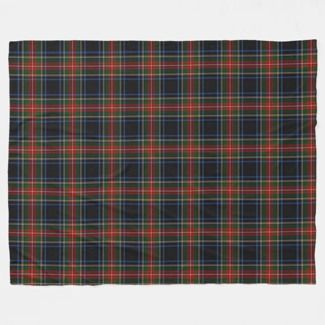 Couverture noire d'ouatine de tartan de (Devant (Horizontal))