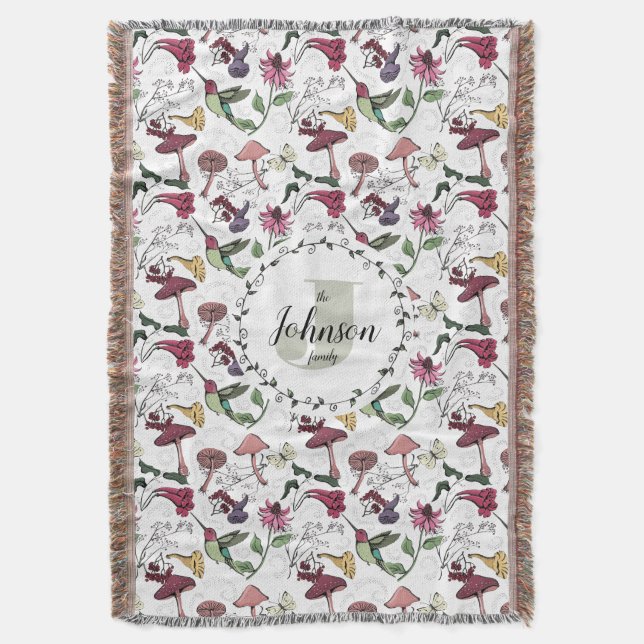 Couverture Nom de famille floral Jardin de colibris & Fleurs (devant Vertical)