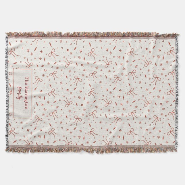 Couverture Nom de famille personnalisé Coquette festive (Devant)