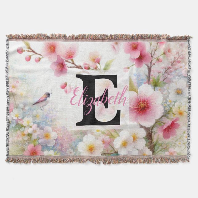 Couverture Nom du monogramme sur l'aquarelle Fleurs en pastel (Devant)