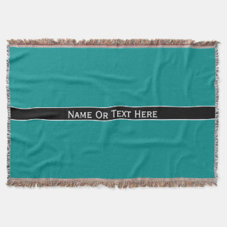 Couverture Nom ou texte fait sur commande bleu cyan foncé ici