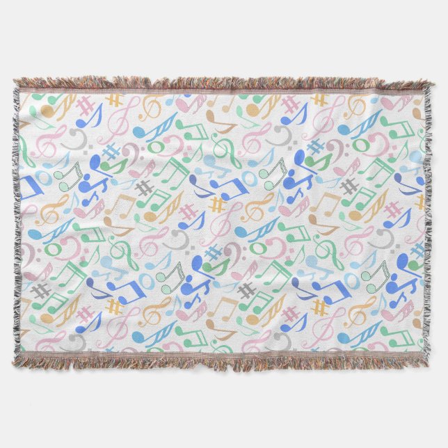 Couverture Notes et symboles musicaux Motif pastel.w (Devant)