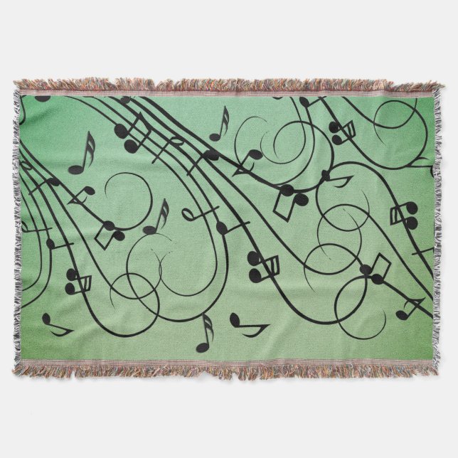 Couverture Notes Fantaisie Design Musique Verte (Devant)