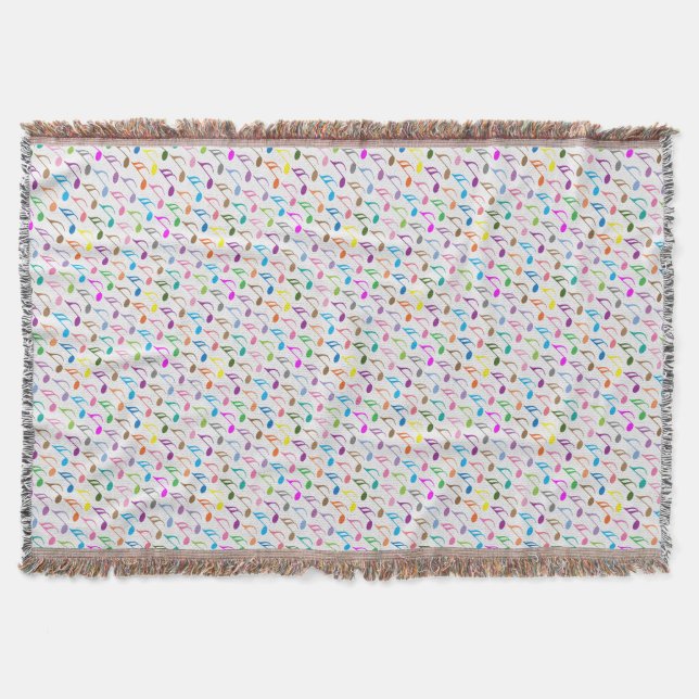 Couverture Notes musicales colorées motif (Devant)