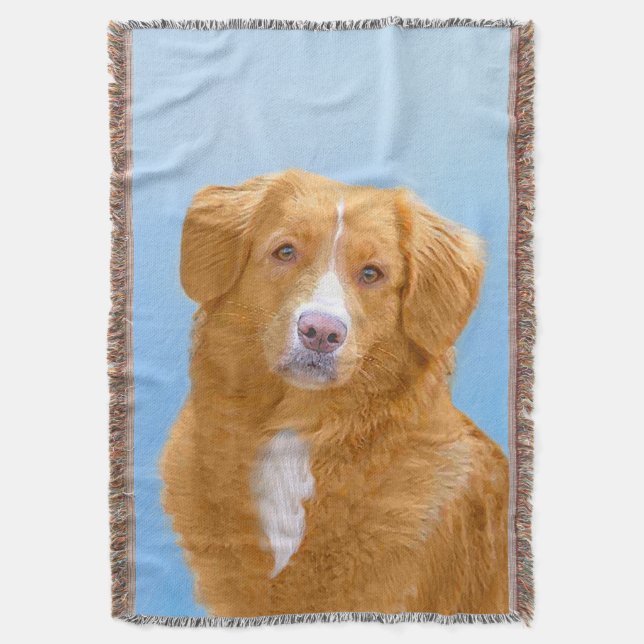 Couverture Nouvelle-Écosse Peinture de chien pour l'essayeur  (devant Vertical)