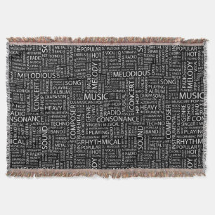 Couverture Nuage de mot de motif de MUSIQUE