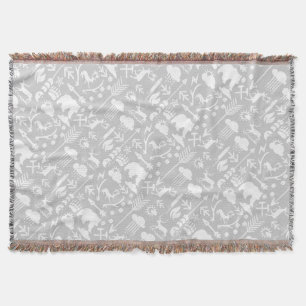 Couverture Nuages de lune blanc et gris Ours Deer Lodge Boys