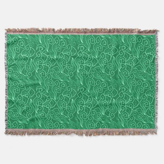 Couverture Nuages japonais vintages, Jade Green (Devant)