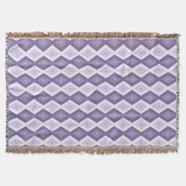 Couverture Nuances de lavande motif diamant (Devant)