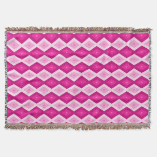 Couverture Nuances de motif de diamant fuchsia